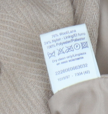 Dorothy Perkins Women's Beige Herringbone Blazer Size 12