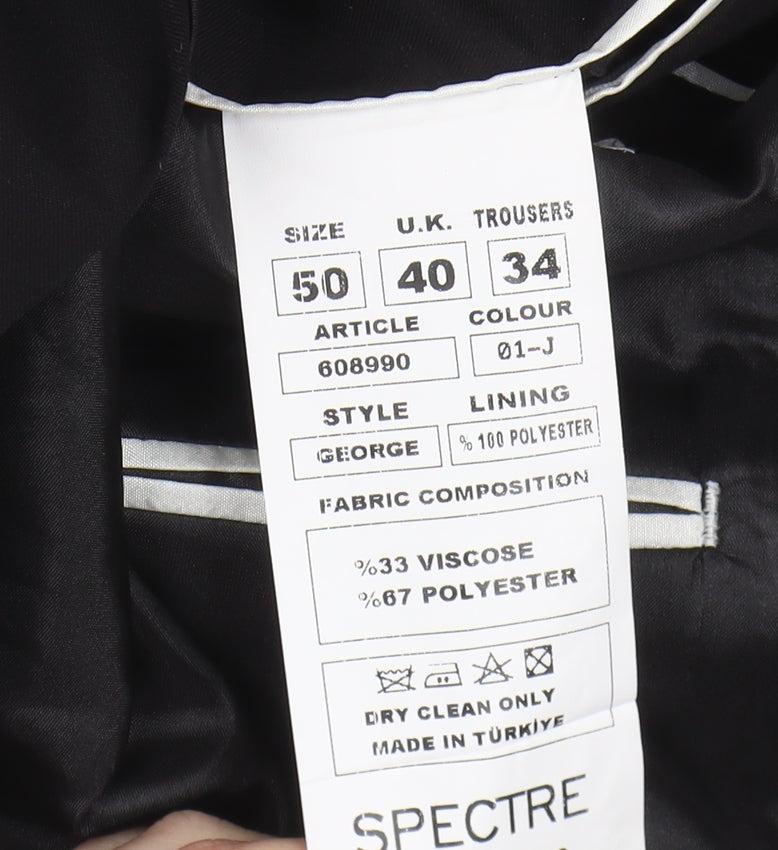 Spectre Men's Black Formal Blazer Size 40