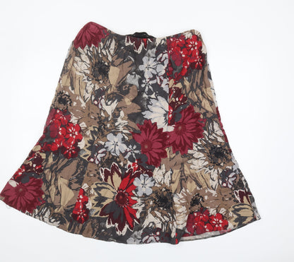 Marks and Spencer Women's Multicoloured A-Line Midi Skirt