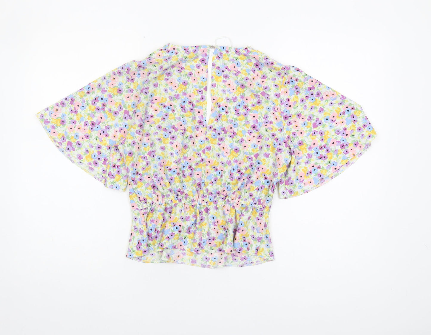 Womens UK Size 10 Miss Selfridge Multicoloured Basic Blouse
