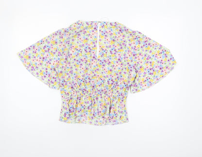 Womens UK Size 10 Miss Selfridge Multicoloured Basic Blouse