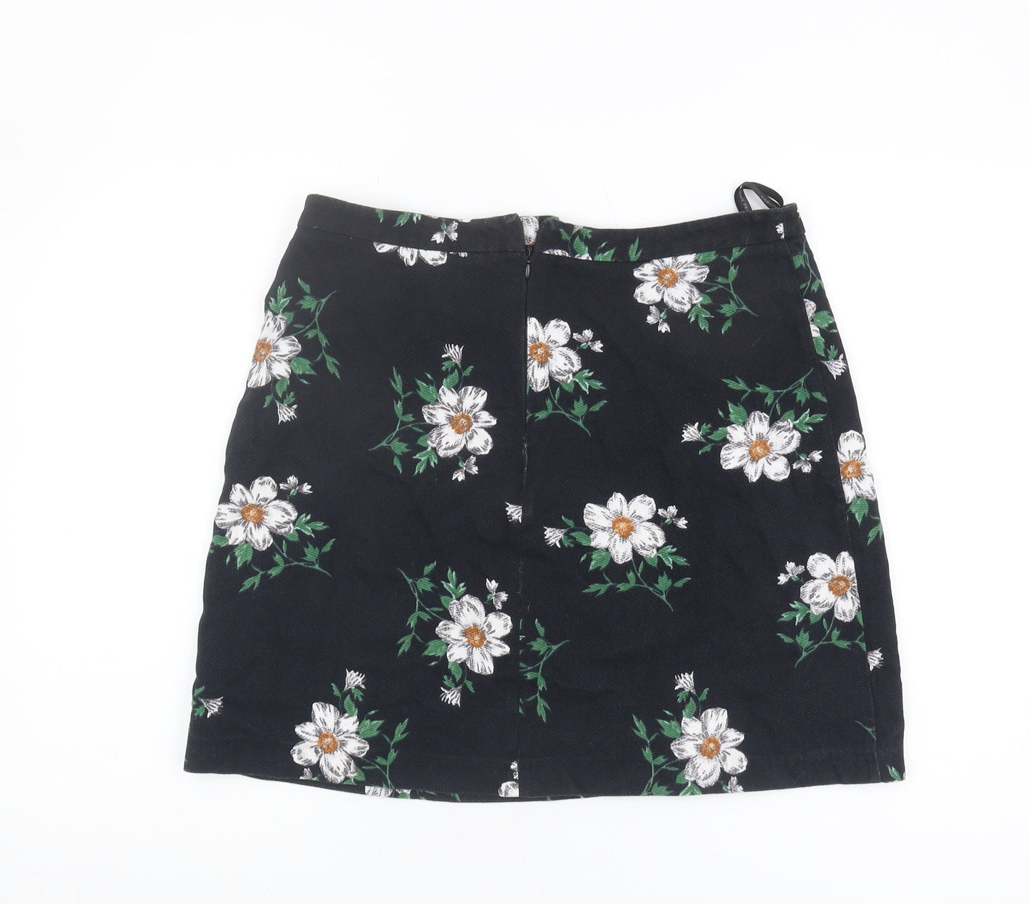 Dorothy Perkins Women's Black Floral Pencil Skirt Size 14