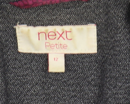 Next Women's Grey Wool Blend Blazer Size 12 Petite