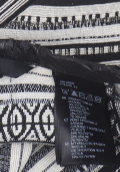 H&M Women's Black Geometric Pencil Skirt, Size 10