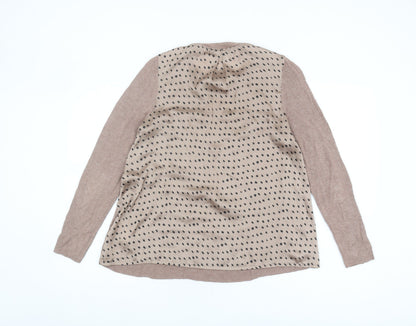 Womens UK Size 12 Marks and Spencer Beige Pullover Jumper