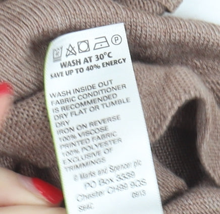 Womens UK Size 12 Marks and Spencer Beige Pullover Jumper