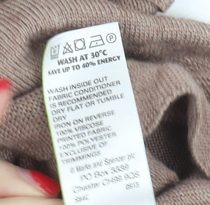 Womens UK Size 12 Marks and Spencer Beige Pullover Jumper