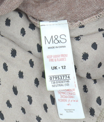 Womens UK Size 12 Marks and Spencer Beige Pullover Jumper