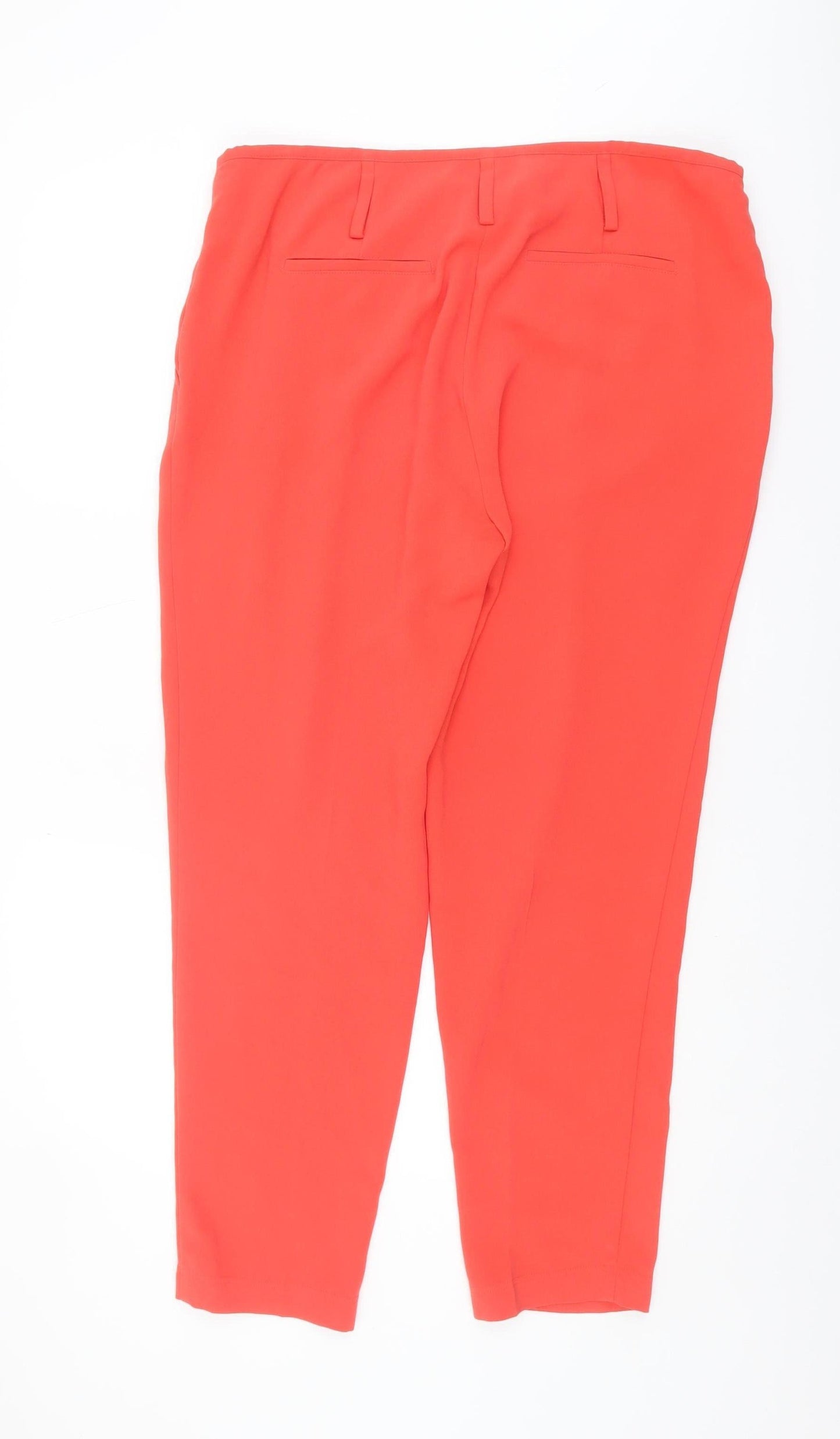 Luisa Cerano Women's Red Pleated Trousers Size 18