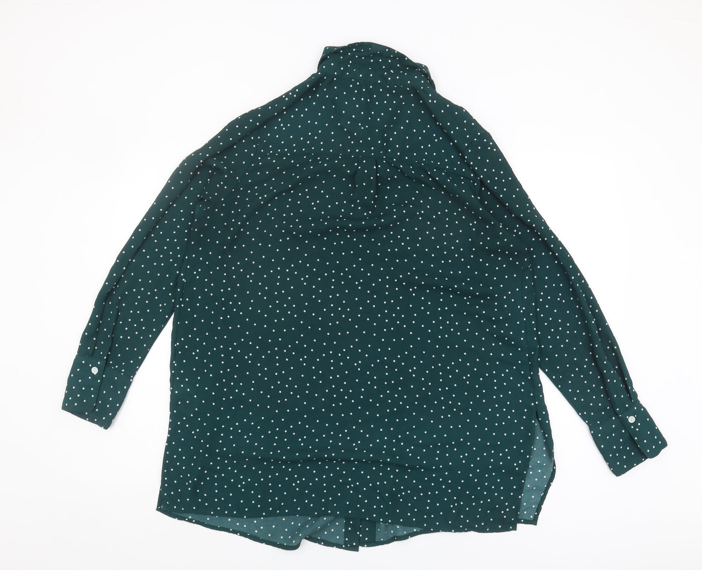 Womens UK Size 14 New Look Green Basic Button-Up