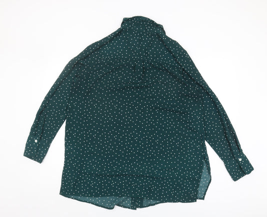 New Look Women's Green Polka Dot Maternity Shirt