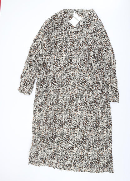 ASOS Women Animal Print Dress Multicoloured Size 26