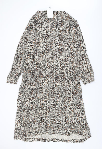ASOS Women Animal Print Dress Multicoloured Size 26