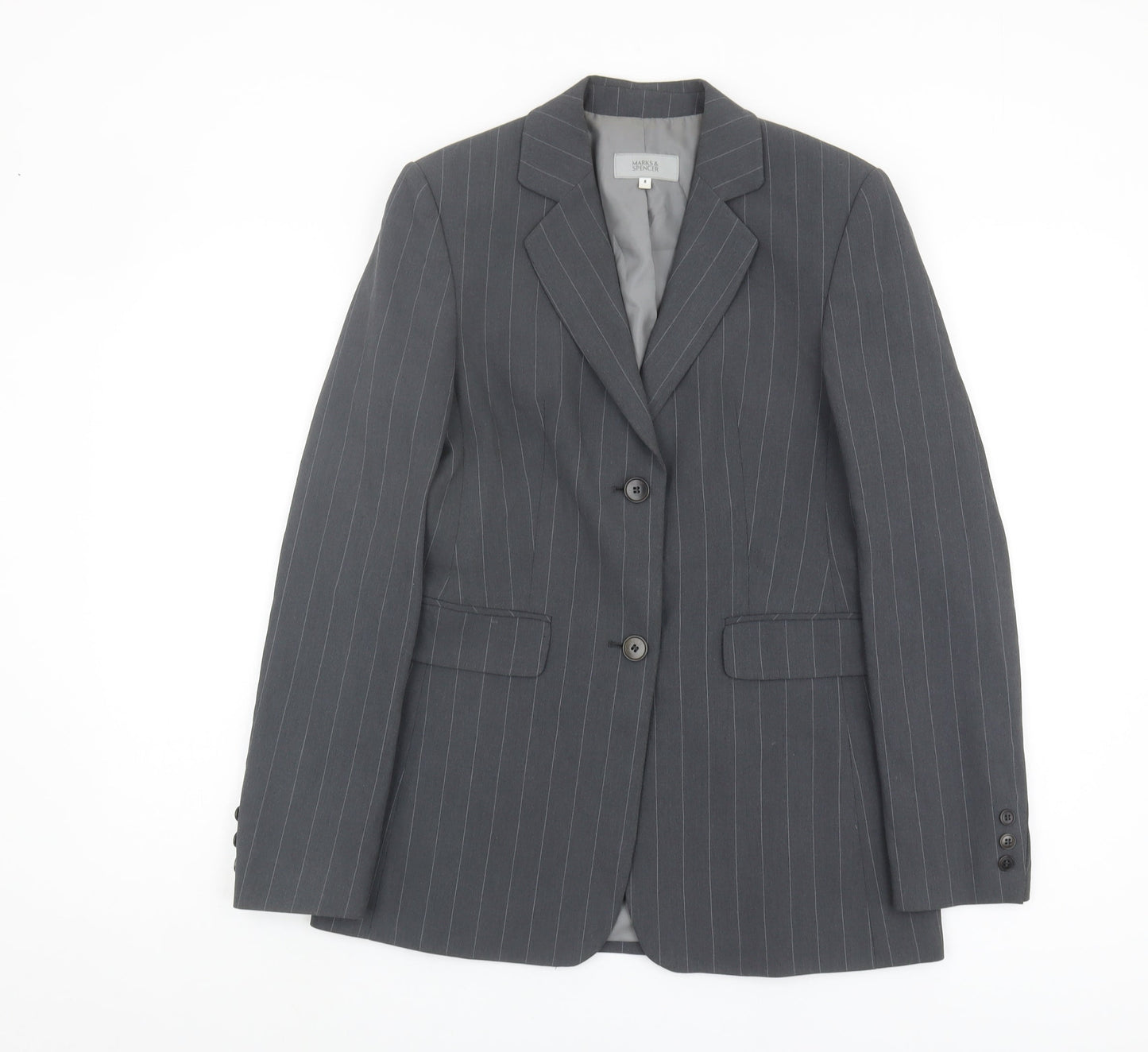 Marks & Spencer Women's Grey Pinstripe Blazer