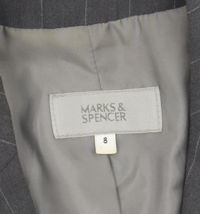Marks & Spencer Women's Grey Pinstripe Blazer