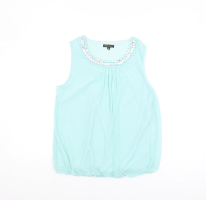 Truworths Women’s Blue Beaded Sleeveless Tank Size 8