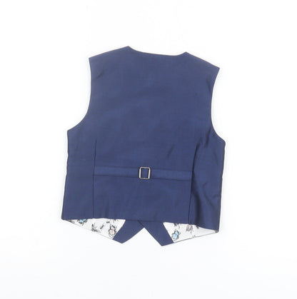 Monsoon Boys Blue Suit Waistcoat 6 Years