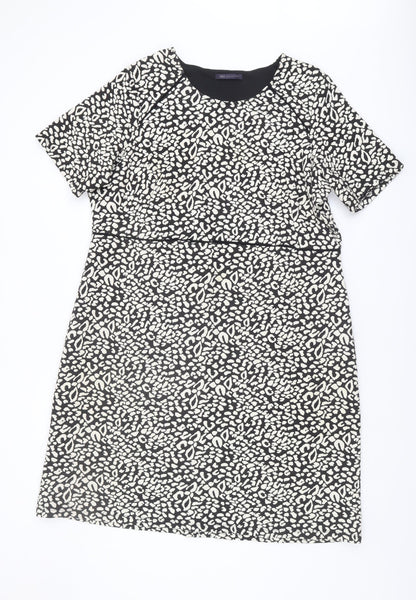 Marks and Spencer Women's Black Print Dress Size 22