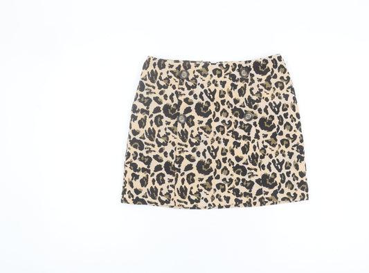 Miss Selfridge Women's Leopard Skirt, Size 10