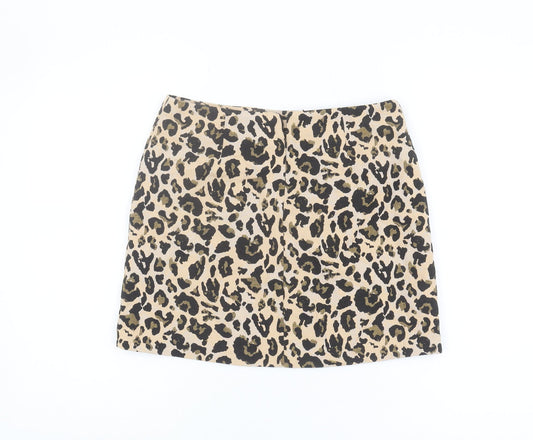 Miss Selfridge Women's Leopard Skirt, Size 10