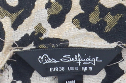 Miss Selfridge Women's Leopard Skirt, Size 10