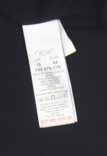 Next Women's Navy Sheath Dress V-Neck Size 16