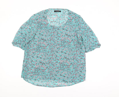 Womens UK Size M VILA Blue Basic Blouse