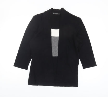 Womens UK Size 14 Just Elegance Black Basic Blouse