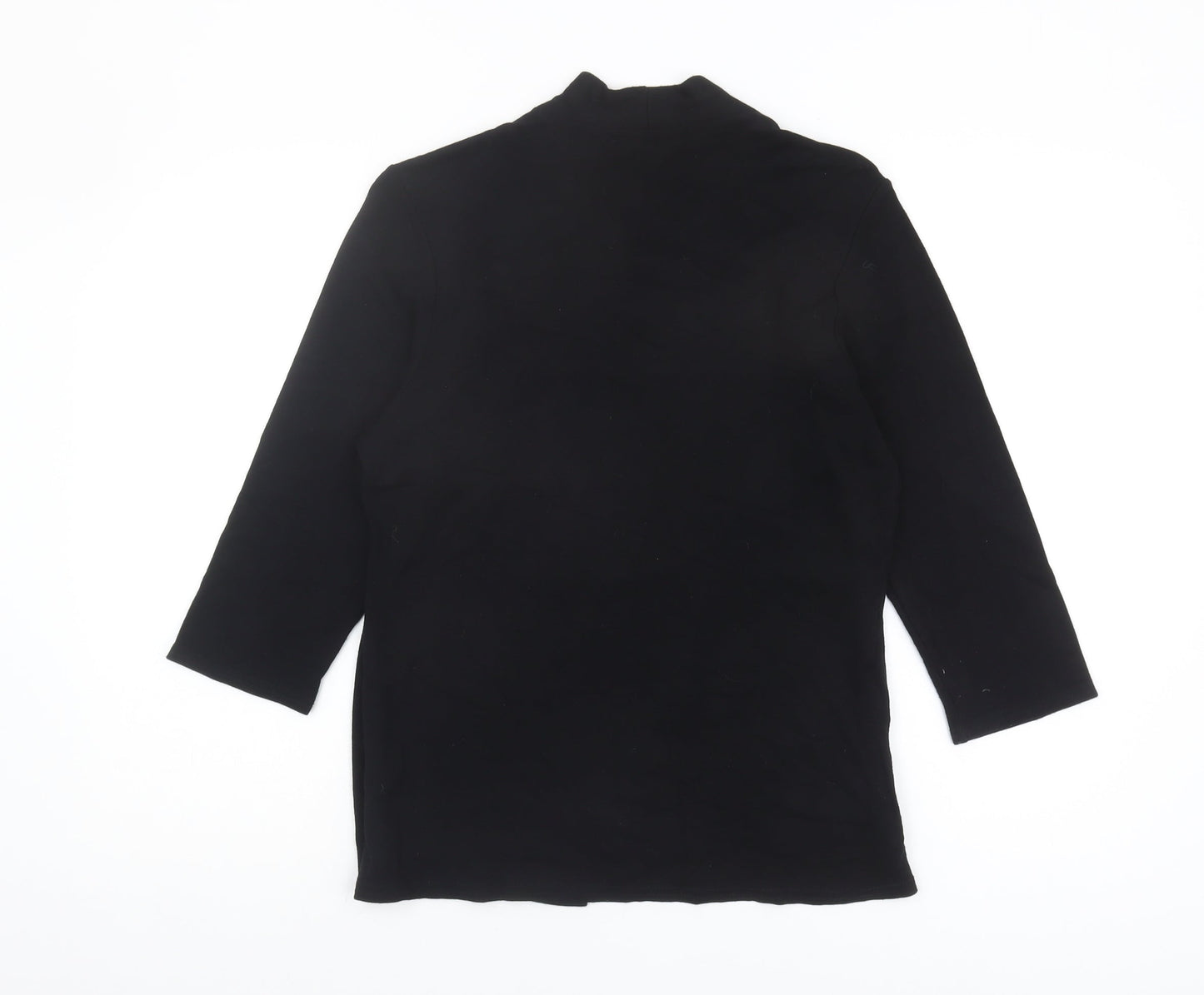 Womens UK Size 14 Just Elegance Black Basic Blouse
