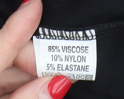Womens UK Size 14 Just Elegance Black Basic Blouse