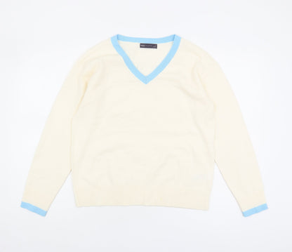 Womens UK Size 10 Marks and Spencer White Pullover Jumper