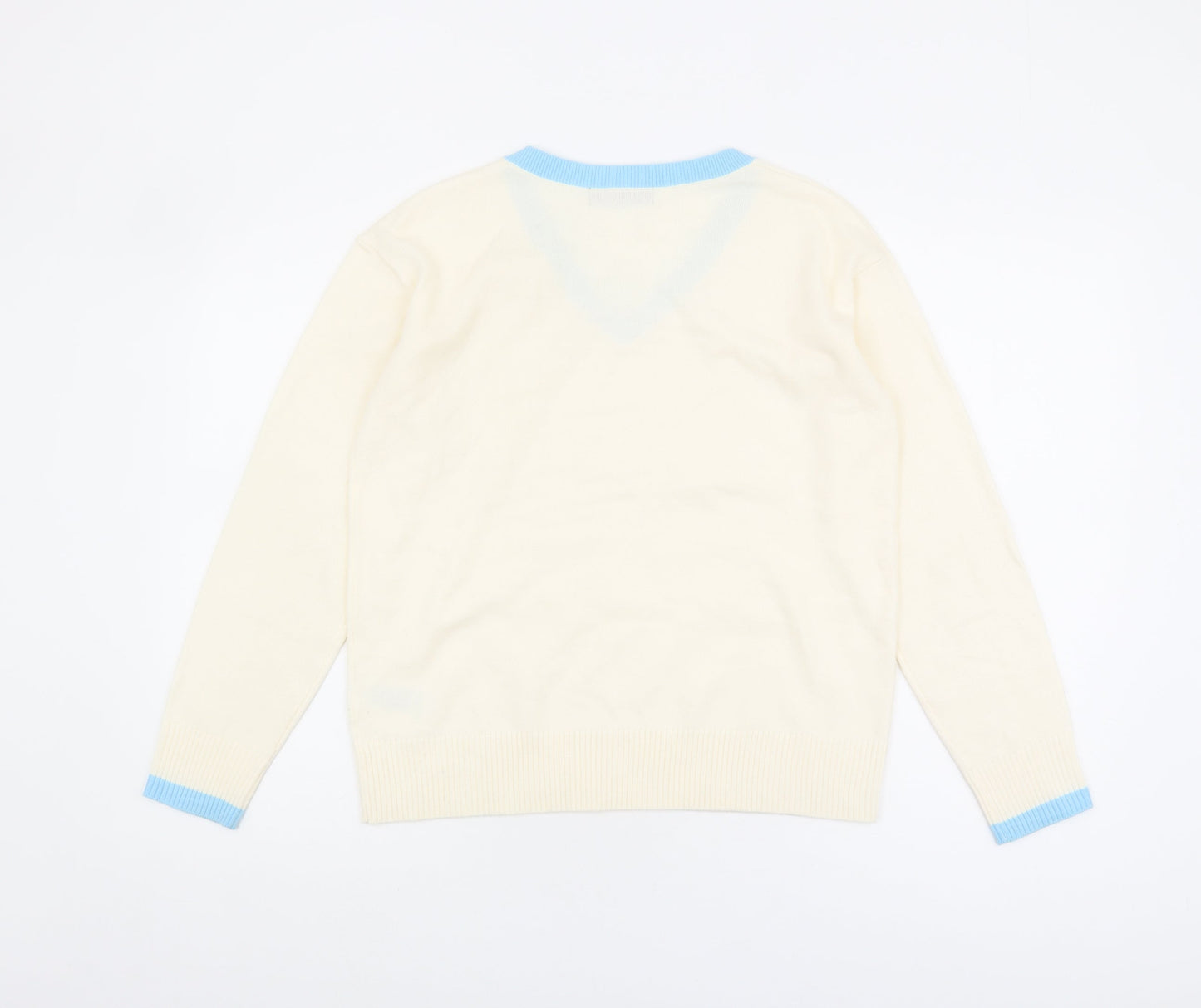 Womens UK Size 10 Marks and Spencer White Pullover Jumper