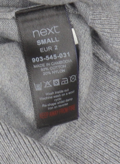 Next Men's Grey V-Neck Pullover Jumper - Size S