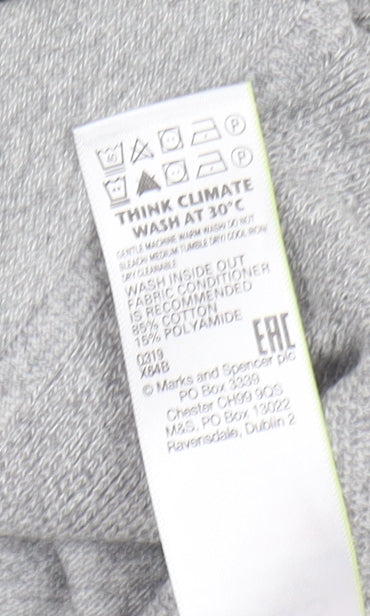 Marks and Spencer Men's Grey Full Zip Jumper, Size S