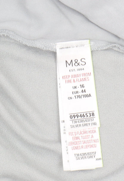 Marks and Spencer Women's Grey Open Front Cardigan UK 16