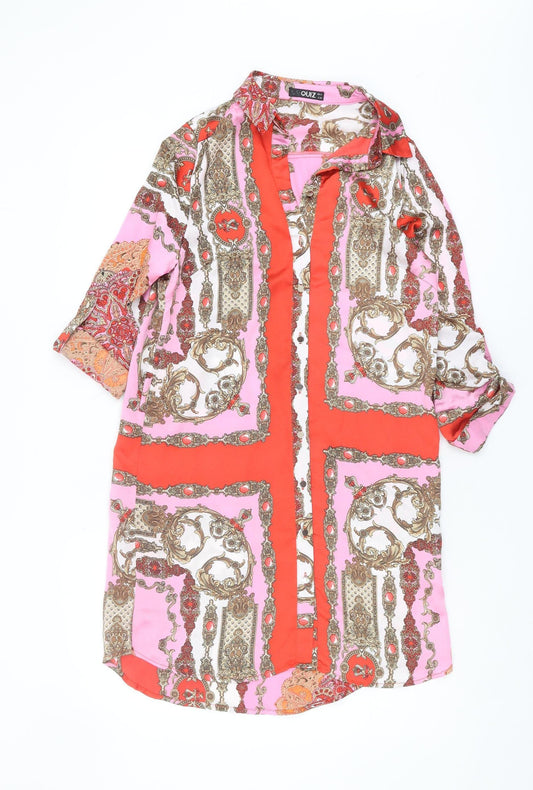 Quiz Women's Multicoloured Shirt Dress Size 6