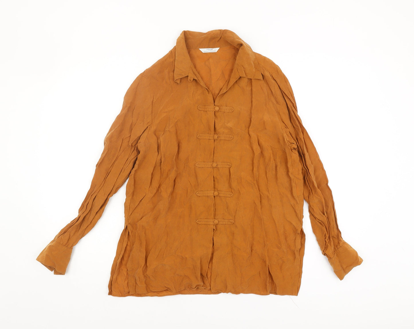Womens UK Size 10 Marks and Spencer Brown Basic Blouse