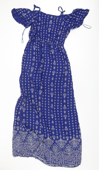 New Look Women's Blue Floral Jumpsuit Size 10