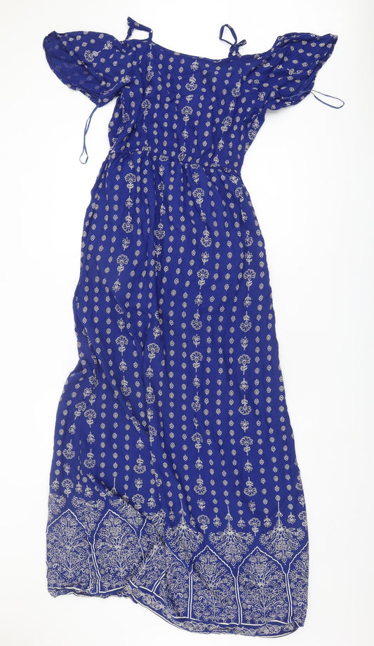 New Look Women's Blue Floral Jumpsuit Size 10