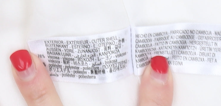 Zara Women's Ivory Blazer XS Viscose One-Button