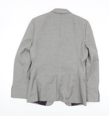Mens UK Size 38 Topman Regular Grey Suit Jacket