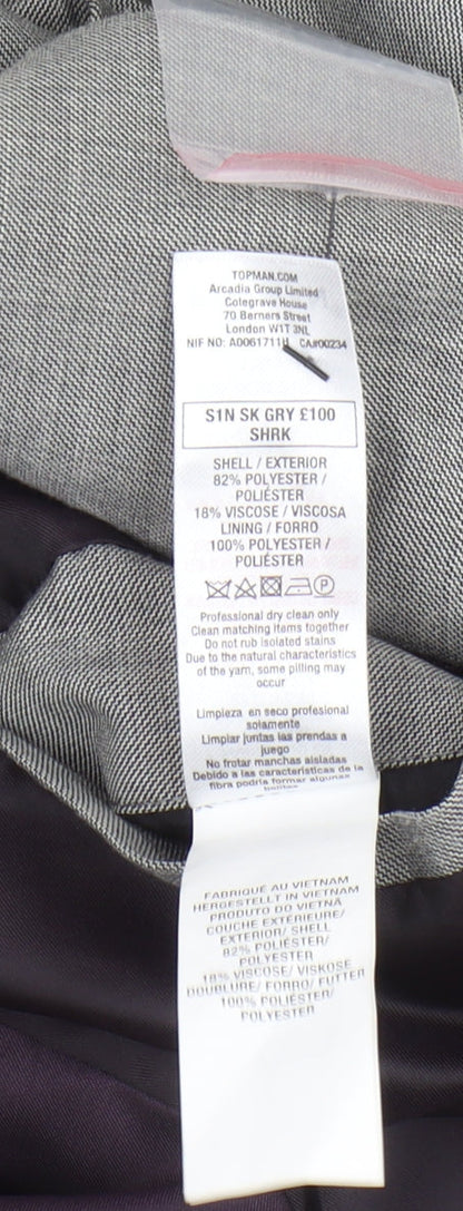 Mens UK Size 38 Topman Regular Grey Suit Jacket