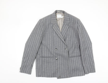ASOS Unisex Grey Pinstripe Suit Jacket 38