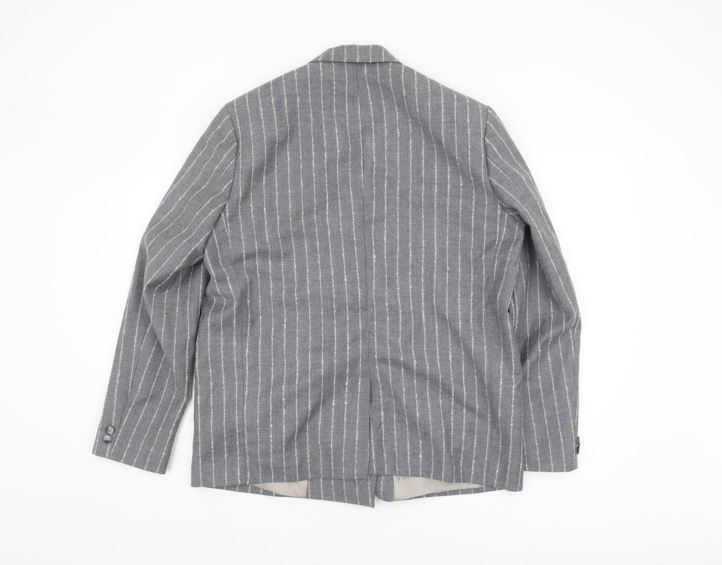ASOS Unisex Grey Pinstripe Suit Jacket 38
