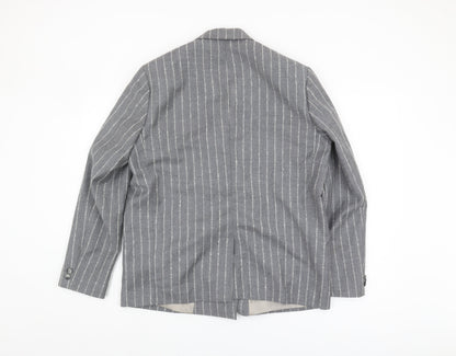 ASOS Unisex Grey Pinstripe Suit Jacket 38