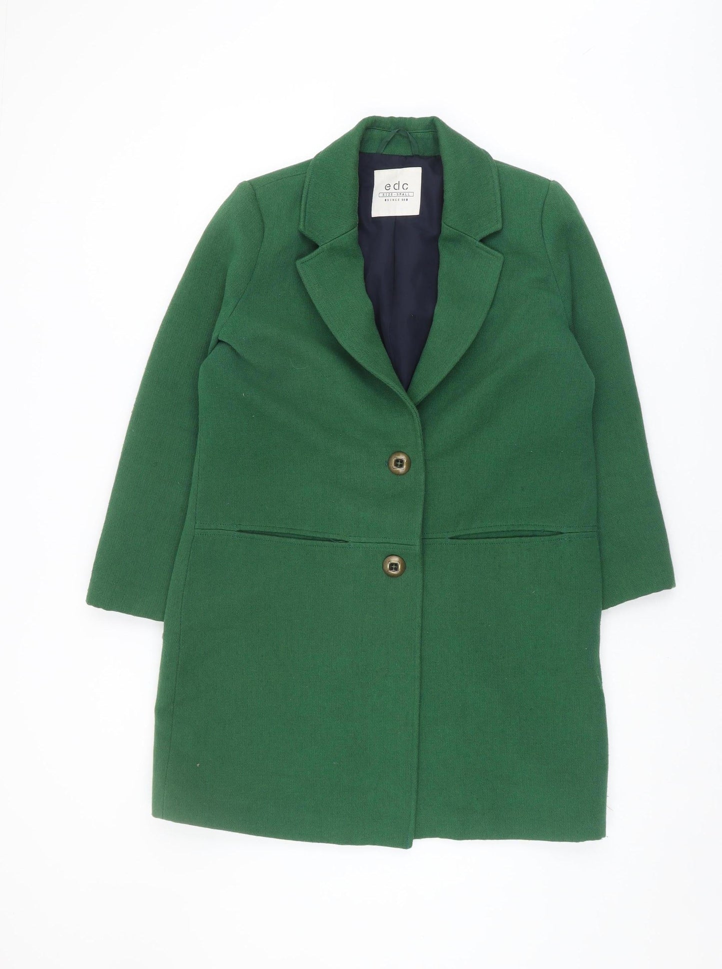 Womens UK Size S EDC Green Overcoat