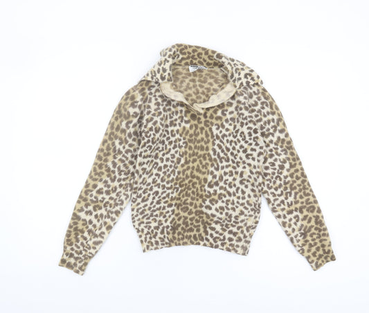 Debenhams Women's Brown Animal Print Jumper, Size 12