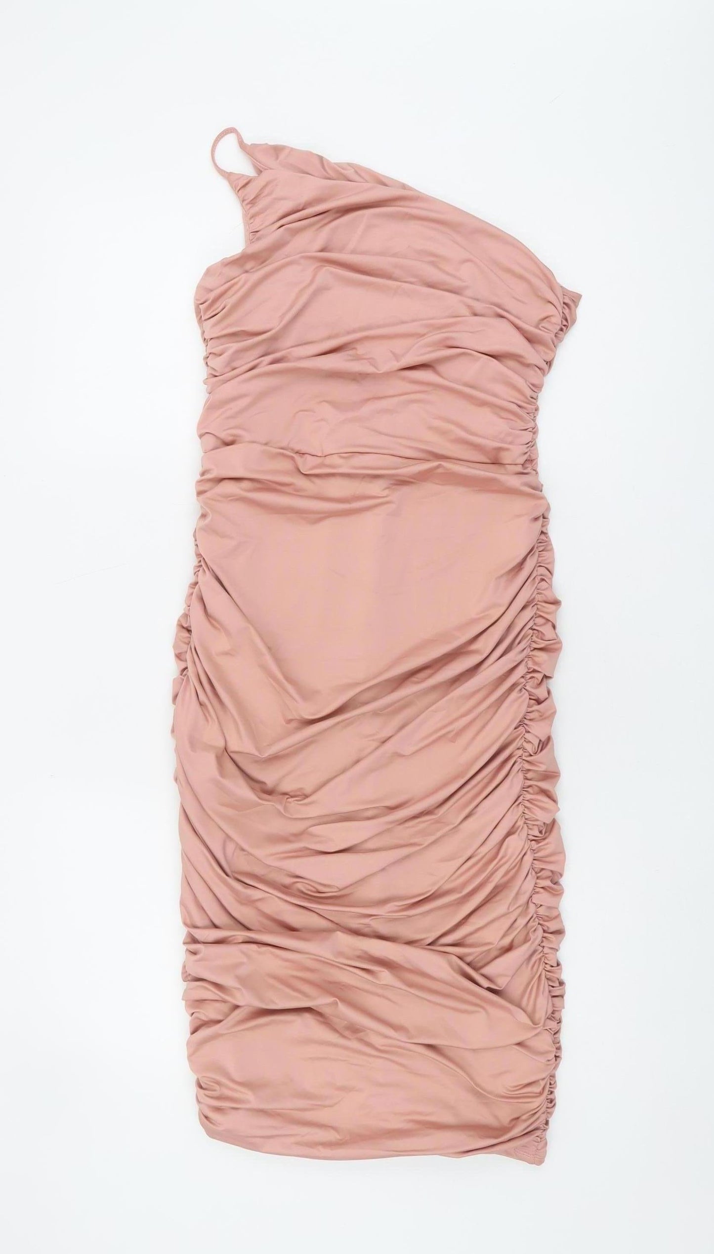 Lipsy Women’s Pink Ruched Dress Size 12