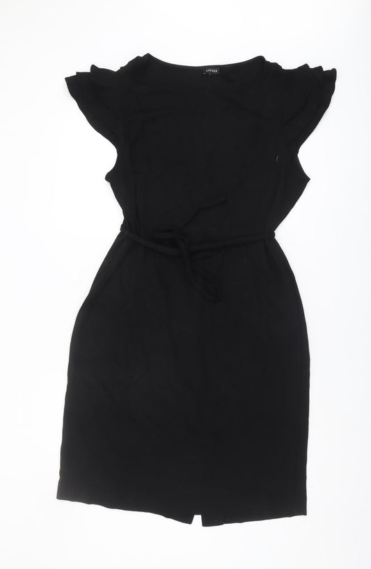 Jaeger Women's Black Knee Length Shift Dress Size 18