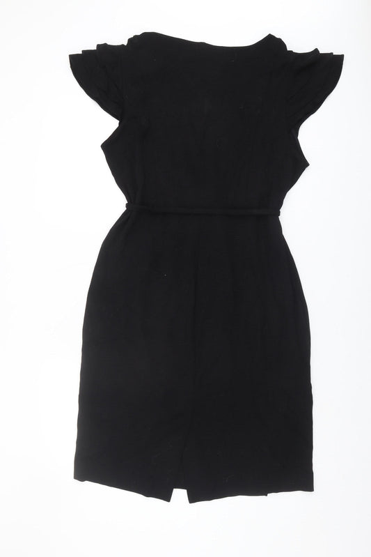 Jaeger Women's Black Knee Length Shift Dress Size 18
